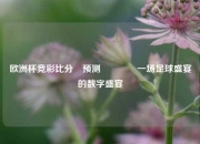 欧洲杯竞彩比分⚽预测👍一场足球盛宴的数字盛宴