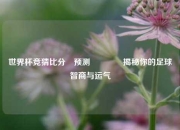 世界杯竞猜比分⚽预测👈揭秘你的足球智商与运气