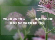 世界杯比分投注技巧🥉如何在世界杯比赛中获取高收益的比分投注技巧