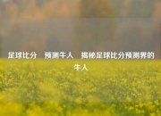 足球比分⚽预测牛人⚾揭秘足球比分预测界的牛人