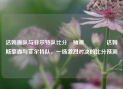 达姆施队与菲尔特队比分⚽预测🏅达姆斯豪森与菲尔特队，一场激烈对决的比分预测