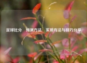 足球比分⚽预测方法⚽实用方法与技巧分享