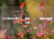 今天竞彩足球比分⚽预测👈把握胜算的关键