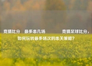 竞猜比分⚽最多串几场🏆竞猜足球比分，如何玩转最多场次的串关策略？