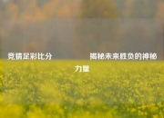 竞猜足彩比分⚽🥉揭秘未来胜负的神秘力量