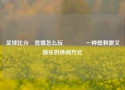 足球比分⚽竞猜怎么玩👍一种既刺激又娱乐的休闲方式
