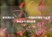 爱竞猜比分⚽🥇一种独特的娱乐方式与体育爱好者的纽带