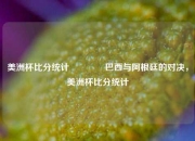 美洲杯比分统计🌈巴西与阿根廷的对决，美洲杯比分统计