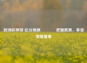欧洲杯押球 比分预测🥎把握胜算，享受激情赛事
