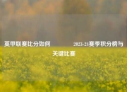 英甲联赛比分如何🥉2023-24赛季积分榜与关键比赛