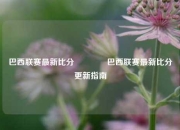 巴西联赛最新比分🏀巴西联赛最新比分更新指南