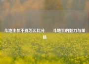 斗地主都不要怎么比分✌️斗地主的魅力与策略