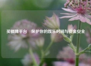 买棋牌平台⚽保护你的娱乐时间与资金安全