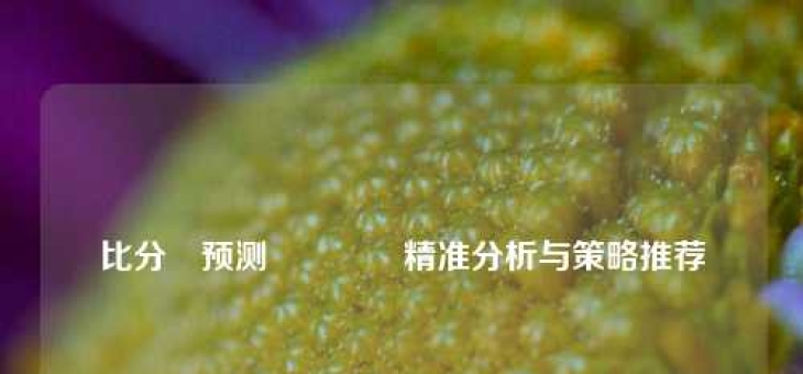 比分⚽预测👍精准分析与策略推荐
