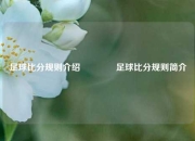 足球比分规则介绍👍足球比分规则简介