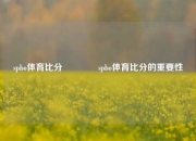 spbo体育比分🏅spbo体育比分的重要性