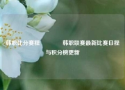 韩职比分赛程🏅韩职联赛最新比赛日程与积分榜更新