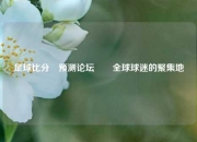 足球比分⚽预测论坛✌️全球球迷的聚集地