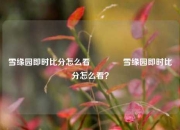 雪缘园即时比分怎么看👈雪缘园即时比分怎么看？