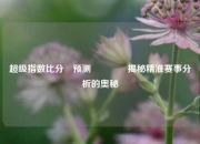 超级指数比分⚽预测🥎揭秘精准赛事分析的奥秘