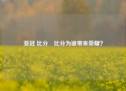 亚冠 比分⚾比分为谁带来荣耀？