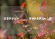巴塞罗那比分👉西甲联赛的焦点之战