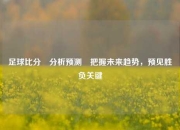 足球比分⚽分析预测⚽把握未来趋势，预见胜负关键