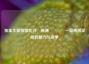 加拿大新加坡比分⚽预测🏀一窥两国足球的魅力与竞争