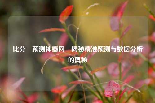 比分⚽预测神器网⚽揭秘精准预测与数据分析的奥秘
