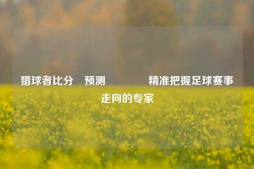 猎球者比分⚽预测🏐精准把握足球赛事走向的专家