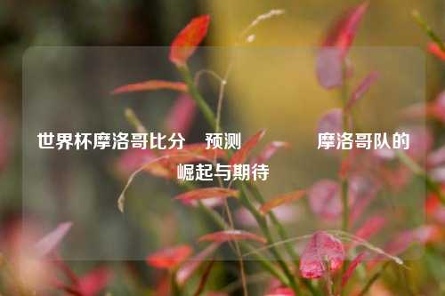 世界杯摩洛哥比分⚽预测🥇摩洛哥队的崛起与期待