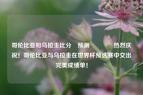 哥伦比亚和乌拉圭比分⚽预测👉热烈庆祝！哥伦比亚与乌拉圭在世界杯预选赛中交出完美成绩单！