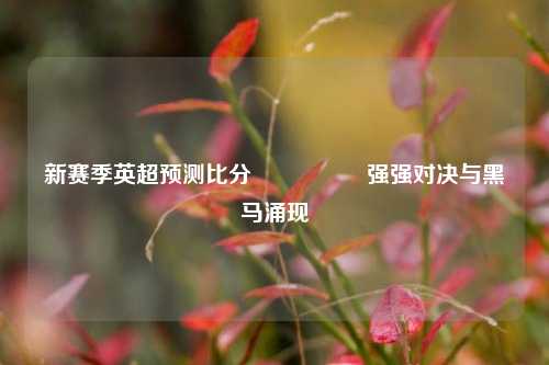 新赛季英超预测比分⚽👉强强对决与黑马涌现