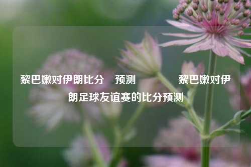 黎巴嫩对伊朗比分⚽预测👉黎巴嫩对伊朗足球友谊赛的比分预测