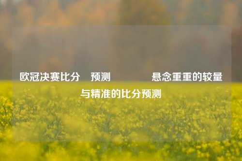欧冠决赛比分⚽预测🥈悬念重重的较量与精准的比分预测