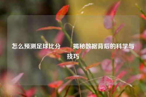 怎么预测足球比分⚽⚽揭秘数据背后的科学与技巧