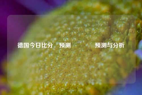 德国今日比分⚽预测🌈预测与分析
