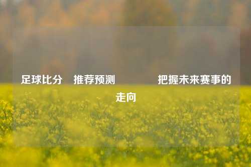 足球比分⚽推荐预测👍把握未来赛事的走向