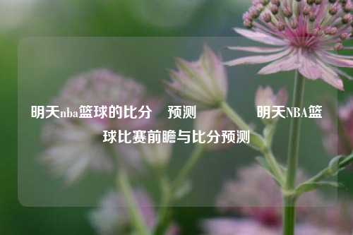 明天nba篮球的比分⚽预测🏀明天NBA篮球比赛前瞻与比分预测