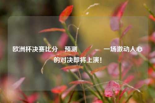 欧洲杯决赛比分⚽预测🏆一场激动人心的对决即将上演！