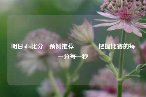 明日nba比分⚽预测推荐🥎把握比赛的每一分每一秒