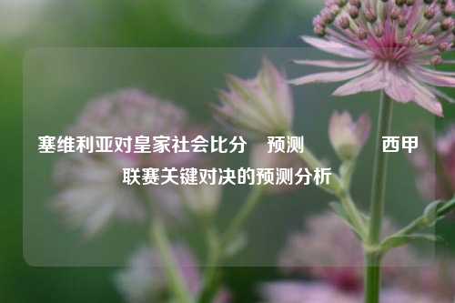 塞维利亚对皇家社会比分⚽预测🥎西甲联赛关键对决的预测分析