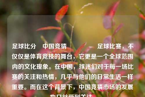 足球比分⚽中国竞猜🎖️足球比赛，不仅仅是体育竞技的舞台，它更是一个全球范围内的文化现象。在中国，球迷们对于每一场比赛的关注和热情，几乎与他们的日常生活一样重要。而在这个背景下，中国竞猜市场的发展也日益受到关注。