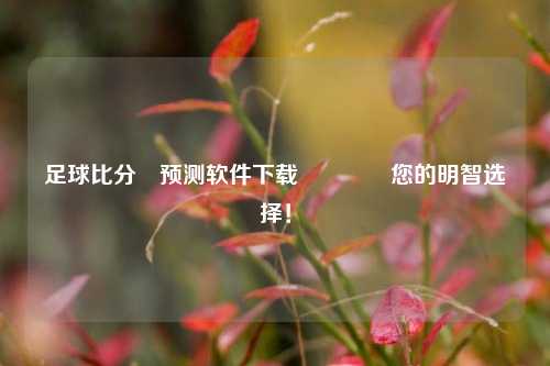 足球比分⚽预测软件下载👍您的明智选择！