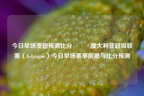 今日早场澳超预测比分⚽✌️澳大利亚超级联赛（A-League）今日早场赛事前瞻与比分预测