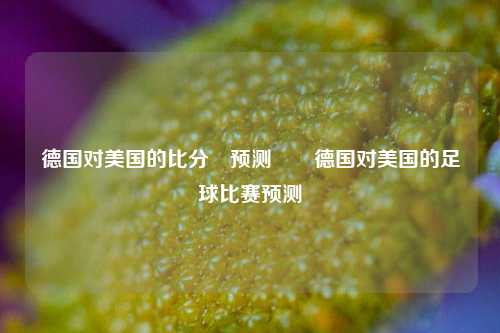 德国对美国的比分⚽预测✌️德国对美国的足球比赛预测