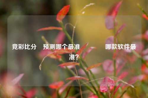 竞彩比分⚽预测哪个最准🏐哪款软件最准？