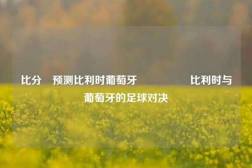 比分⚽预测比利时葡萄牙🎖️比利时与葡萄牙的足球对决
