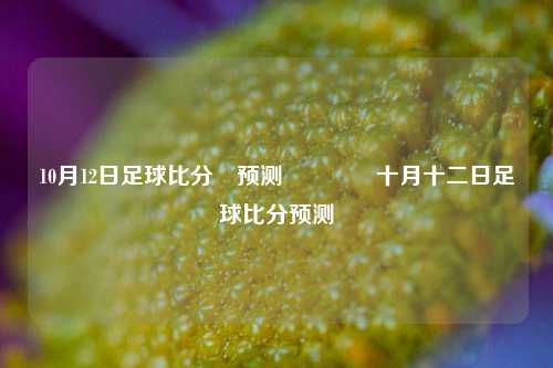 10月12日足球比分⚽预测🥉十月十二日足球比分预测