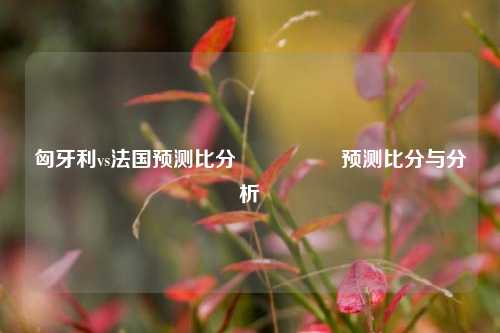 匈牙利vs法国预测比分⚽🏀预测比分与分析